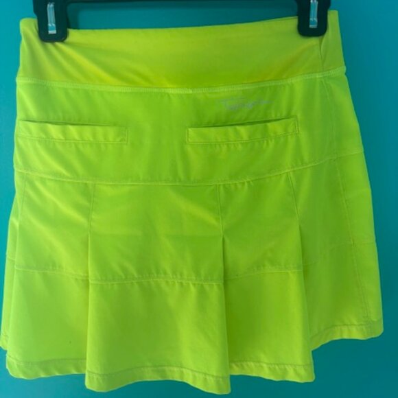 Taylor Jordan Original Tour Skort - Neon Yellow, Size 2 - Picture 3 of 4